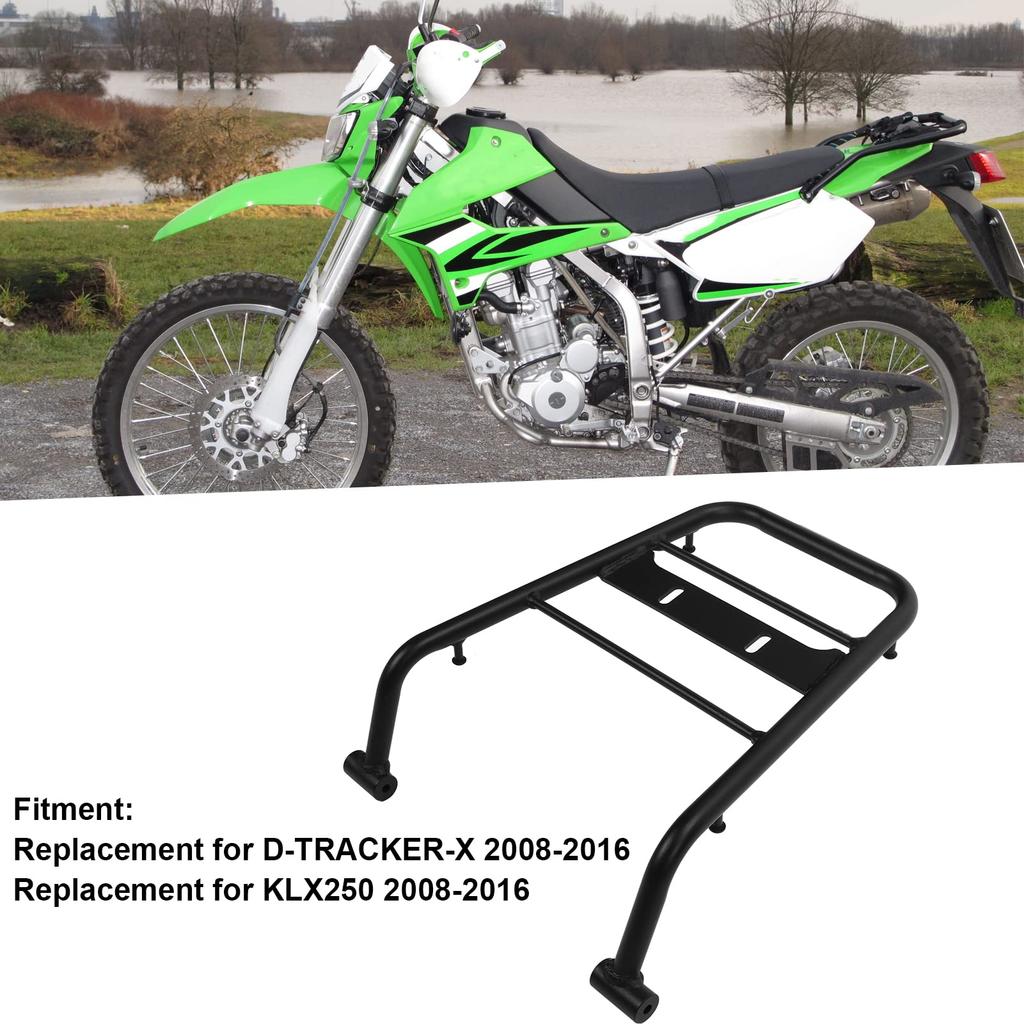 Motorcycle Rear Rack for KLX250 Powersports Luggage Motorcycle Rear Cargo Sturdy and Durable D-TRACKER-X 2008-2016, Rack, Carrier, Rustproof,