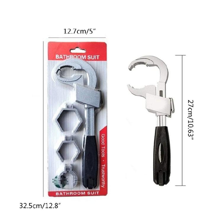 Разводные ключи с большим зевом 80 мм, инструмент для ремонта ванной комнаты, умывальника