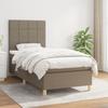 3142309 vidaXL Divan Bed with Mattress Taupe 90x200 Cm Fabric