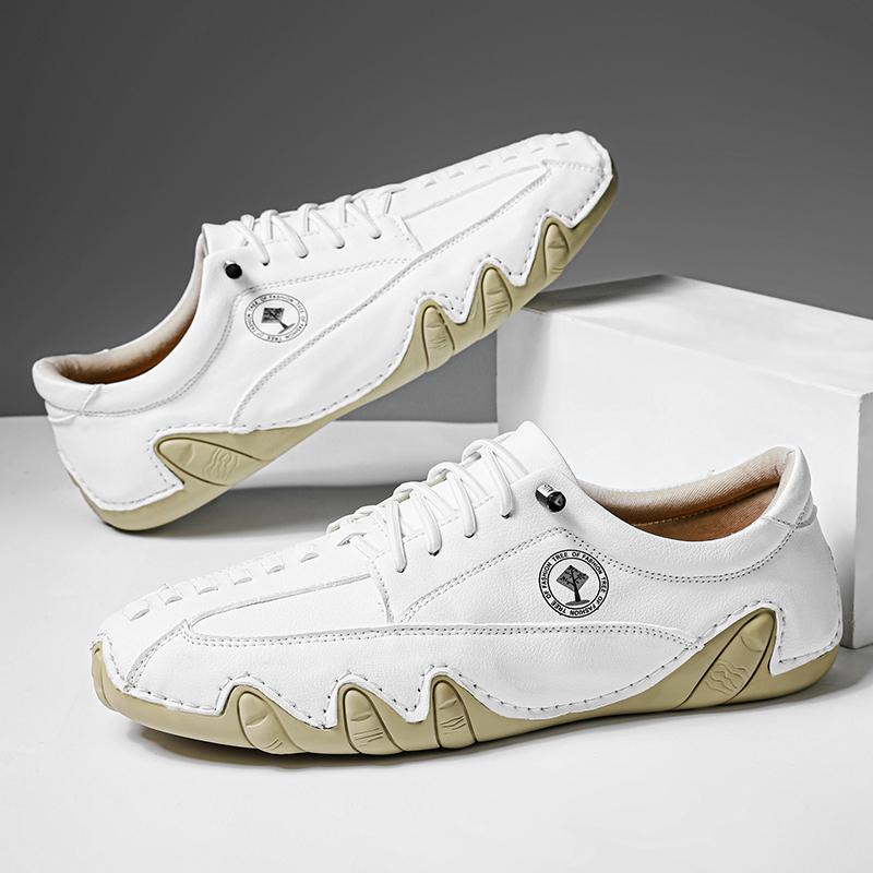 Leather Shoes for Men Casual Sneakers 2025 Waterproof Motorcycle Ankle Boots Italian Brand Men Shoes Luxury High Quality Loafers