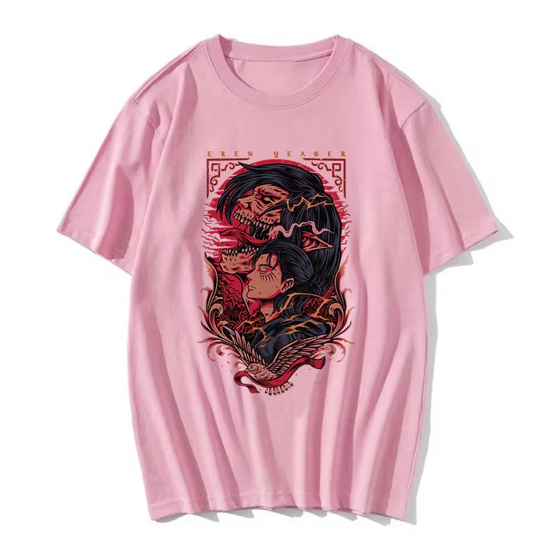 T-shirt Women Men Attack on Titan T Shirt Kawaii Cartoon Titans Attack Graphic Tees Demale Harajuku Summer Tops Japanese Anime