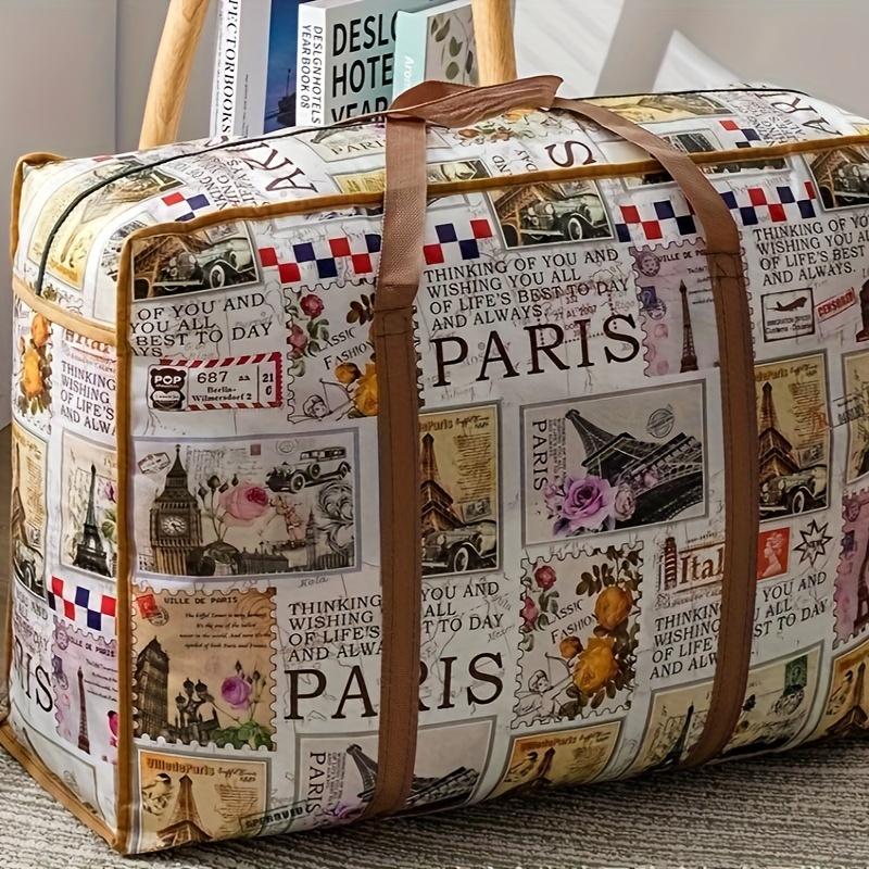 Большая сумка для хранения в гусиную лапку, сверхпрочная складная сумка-тоут на молнии и с ручками для переезда, упаковки, покупок