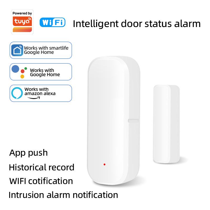 Tuya/Zigbee Smart WiFi Магнитный датчик открытия/закрытия двери Уведомление об управлении приложением Smart Life Совместимость с Alexa Google