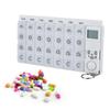 28 Grids Weekly 7 Days Pill Box Medicine Pill Case Organizer LED Timer Reminder S Tablets Storage Pill Dispenser Alarm Clock