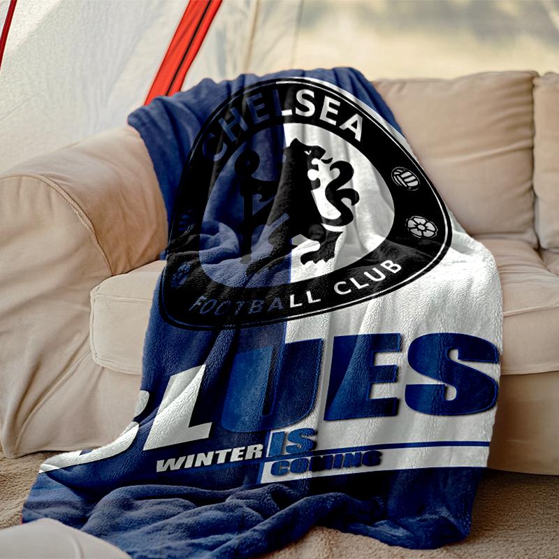 1pc Snug Chelsea FC Blanket, Lightweight & Durable Print Blanket, Perfect for Home, Couch, Bed, Picnic, Travel, Office
