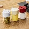 Стеклянная банка для специй с замком для ложки. Термостойкий контейнер для приправ для кухни. Банка для хранения 2-в-1 с ложкой для соли, сахара, специй.