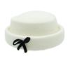 Белый Элегантный Бант Завитая Шерсть Шерстяной Цилиндр Женский Осень И Зима Теплый Японский Войлок Милый Универсальный Светский