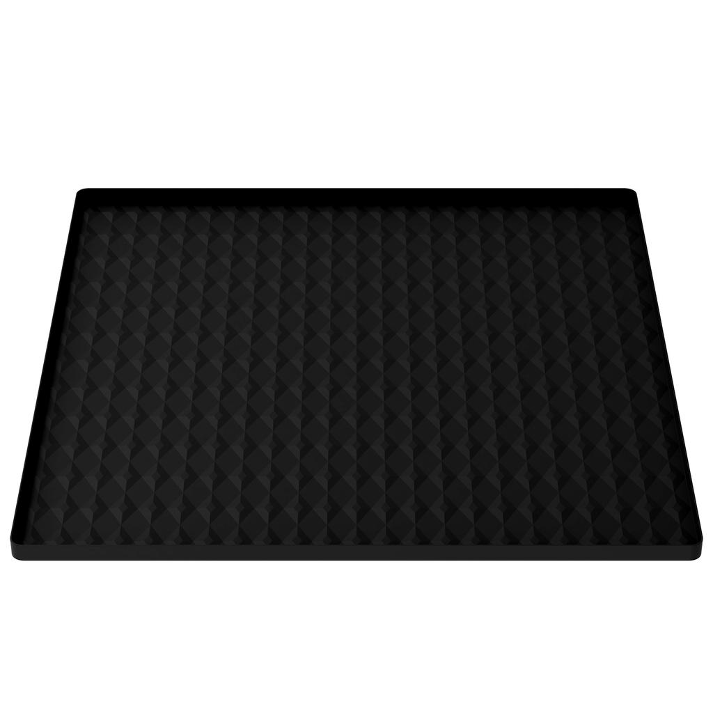 Mini Fridge Silicone Mat 60x60cm Under Washing Machine Mat Non-slip Mini Drip Pan with Raised Edges Anti scratch Floor Protector