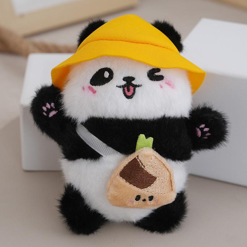 Delightful Mini Plush Panda Keychain Doll Cuddly Stuffed Animal Pendant