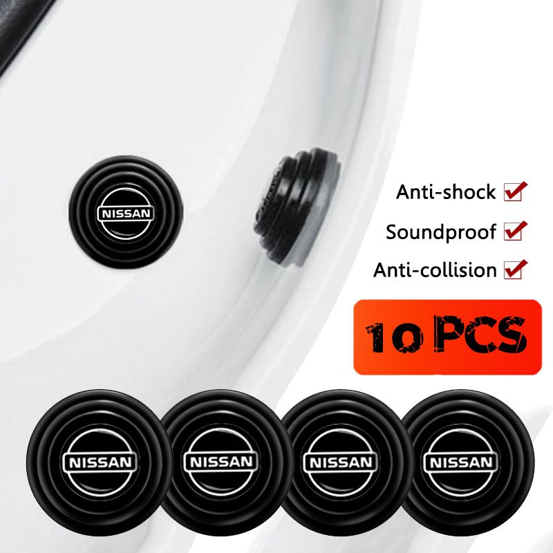10Pcs Car Door Trunk Silence Damping Pad Interior Accessories For Nissan Qashqai J11 J12 Juke murano Leaf Pulsar Navara Xtrail