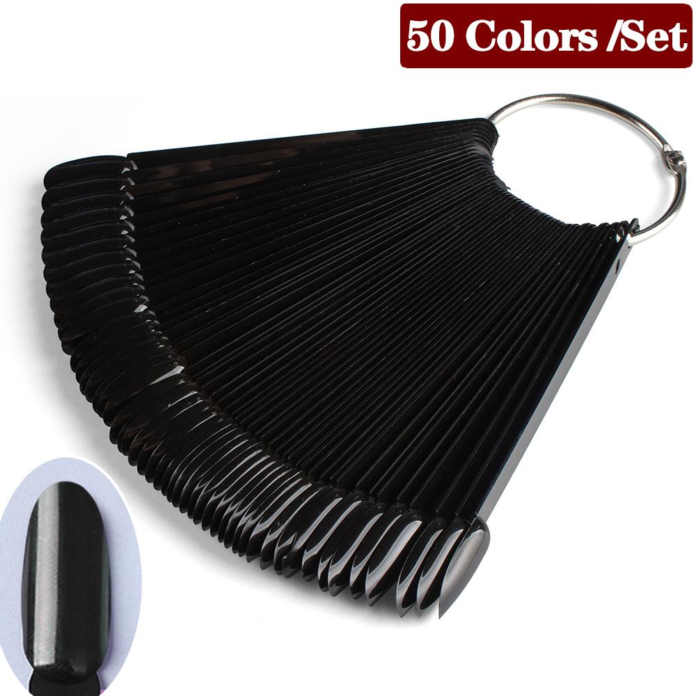 1 компл. для дизайна ногтей, веерная форма, дисплей, естественная диаграмма, гель-лак, образец окраски, тренировка, накладные ногти со съемным кольцом