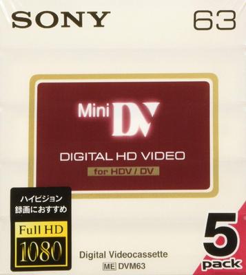 Sony Кассета SONY mini DV 5DVM63HD