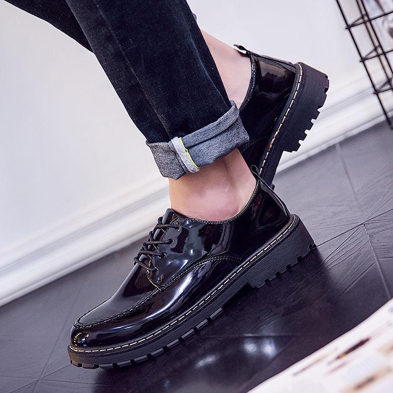 Модная Нескользящая Черная Рабочая Шнуровка Увеличивающая Рост Мужская Кожаная Обувь По Акции ПУ Роскошная Распродажа Слипоны Новая Ретро Мужская Повседневная Обувь