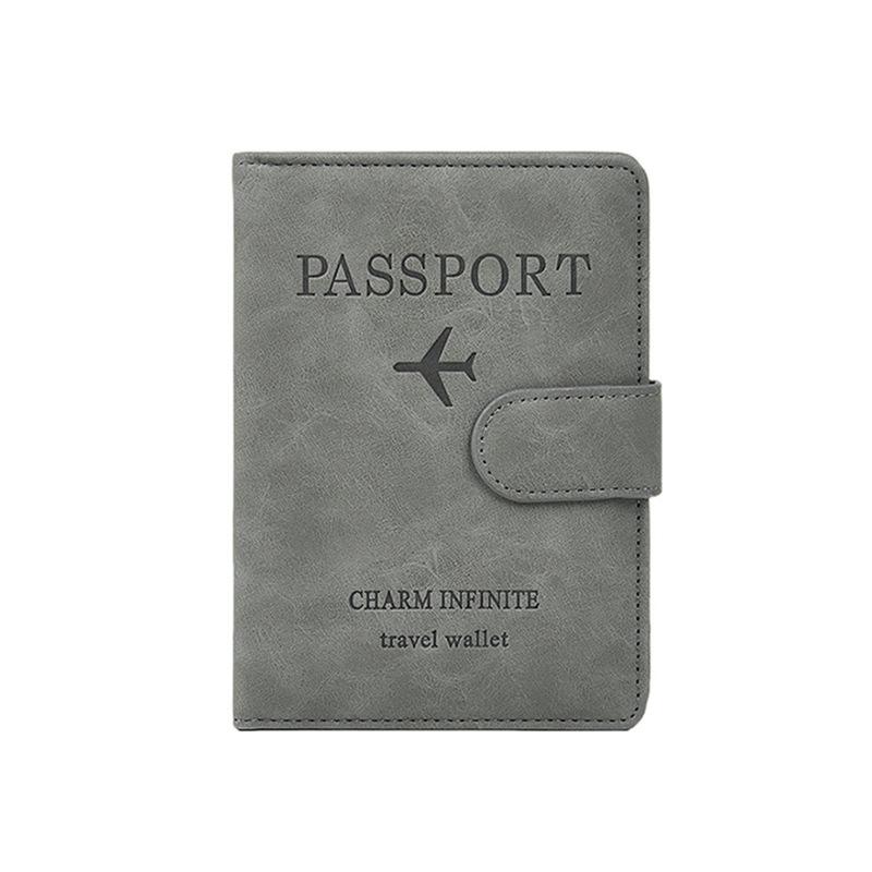 Новая противокражная сумка-кошелек для паспорта с эффектом кожи, многофункциональная портативная сумка для документов, дорожный держатель для паспорта