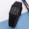 Casio Low Noise Exam Student Square Analog Test Taker Gift College Entrance Exam Watch 27 Black B