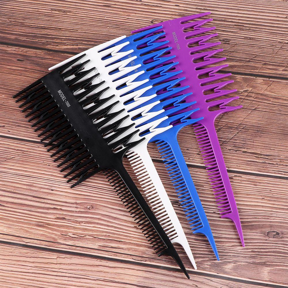 Парикмахерская DIY Двусторонняя расческа для окрашивания Мелирование Салонный инструмент для окрашивания Отдельный