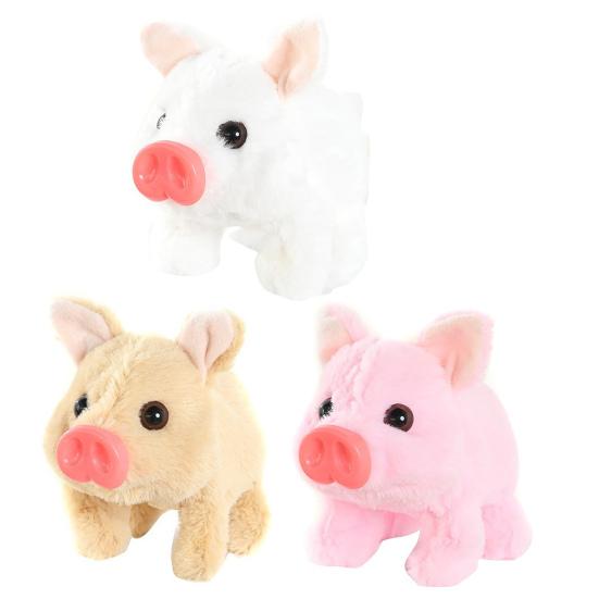 Electric Pig Plush Toy Interactive Walking Piggy Doll with Sound Motion Realistic Stuffed Animal Doll