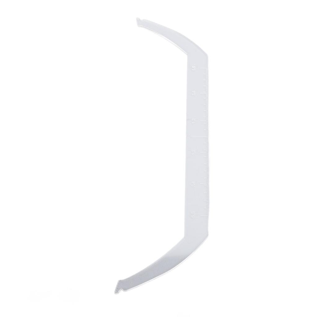 Eyebrow Line Marker Ruler with Scale Bendable Transparent Eyebrow Drawing Marking Ruler