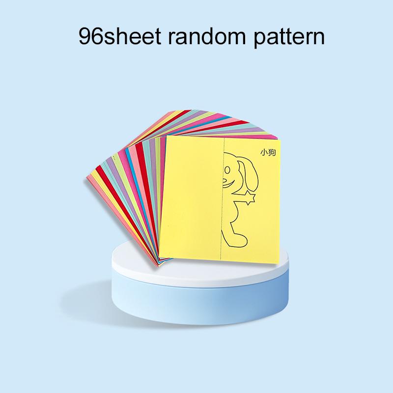 48/96 листов Детские игрушки для вырезания из бумаги Игрушка для раннего развития Цветная бумага Ручная роспись Художественные принадлежности Поделки для детей TMZ