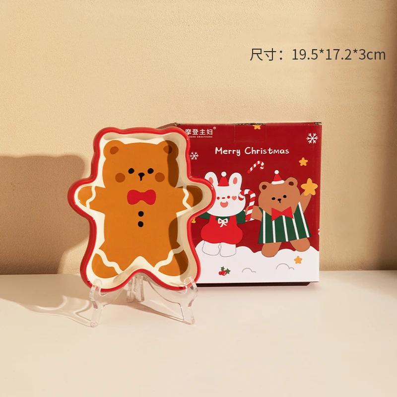 Modern Style Cute Ceramic Plates High End Cartoon Anime Exquisite Dining Plates Christmas Gifts Household Tableware