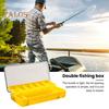Clear Fishing Lure Box Double-layer Multi-Compartments Portable Waterproof Heavy Duty Artificial Fishing Bait Accessories Organizer Storage Case