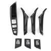7Pcs Interior Window Switch Panel Trim Door Armrest Cover Carbon Fiber Style Fit for 5 Series F10