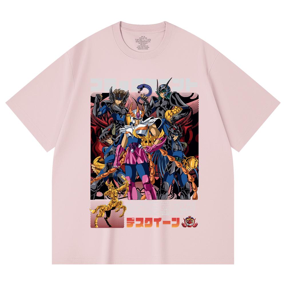 230 г/м² 100% хлопок Saint Seiya V6 Принт Феникса Унисекс Плотная хлопковая футболка