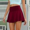 Женская повседневная однотонная короткая полуюбка с высокой талией, спортивная юбка, плиссированная юбка