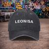 pc Unisex Leonisa Vintage Washed Baseball Cap  Unisexs Trendy Hat  Versatile Duckbill Cap  Fun Print  A Unique Birthday Gift