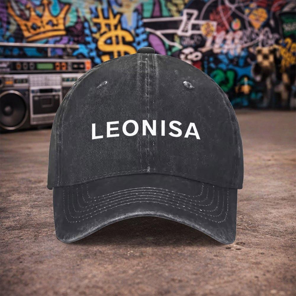 pc Unisex Leonisa Vintage Washed Baseball Cap Unisexs Trendy Hat Versatile Duckbill Cap Fun Print A Unique Birthday Gift