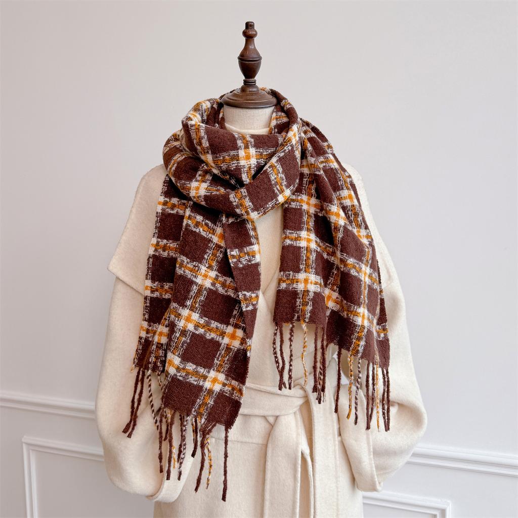 Luxury Winter Cashmere Scarf Women Design Warm Pashmina Blanket Poncho Scarves Female Shawl Wraps Thick Foulard Bufanda