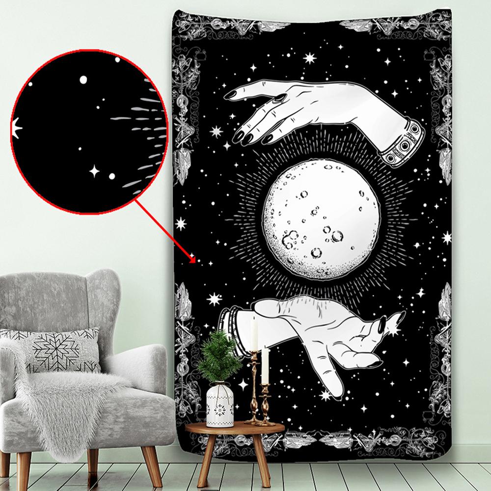 Tarot Psychedelic Scene Art Tapestry Occult Witchcraft Divination Wall Hanging Hippie Boho Decor Bedroom Home Decor