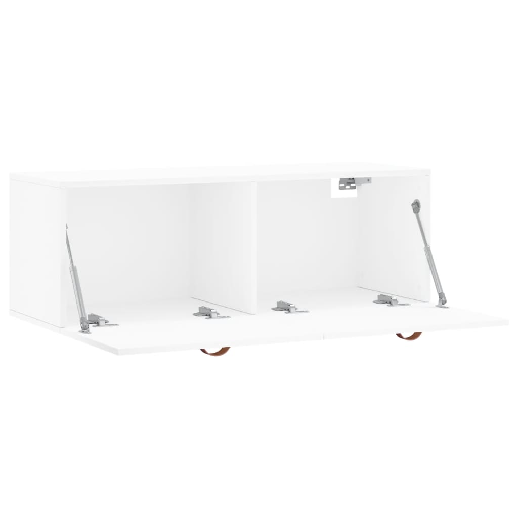 Wall Mounted Cabinet White 100 x 36.5 x 35 cm Particleboard
