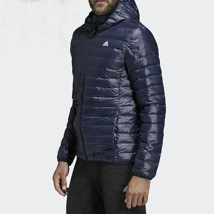 adidas Warm Windproof Cap Down Jacket Men's Blue DX0785