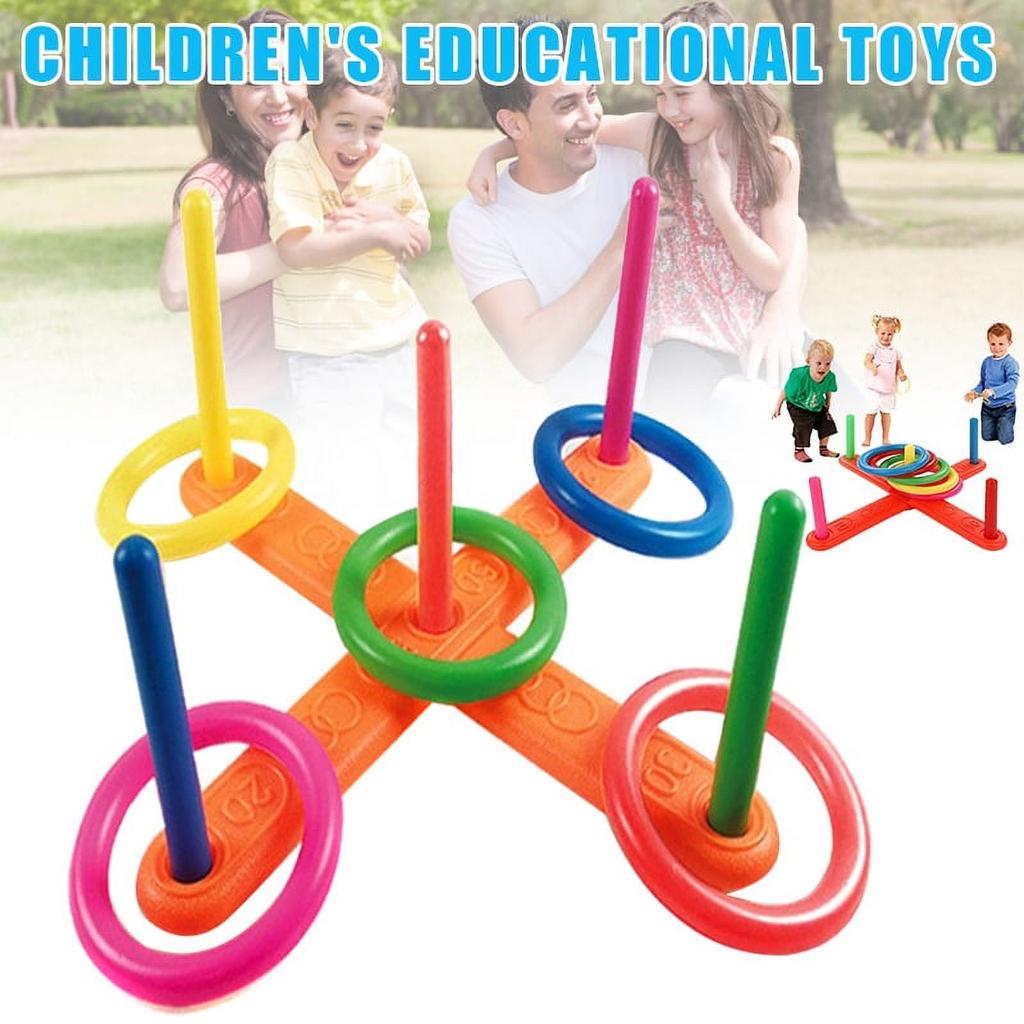 Parent-child Circle Toy Throw Set Gift Portable For Kids Outdoor Indoor Backyard