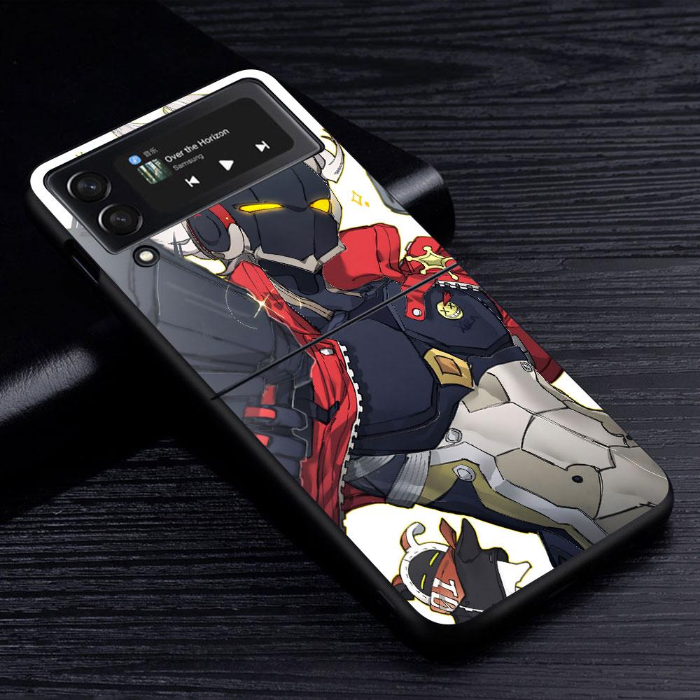 Кейс Billy the Kid Zenless Zone Zero для Samsung Galaxy Z Flip4 Flip3 5G Жесткий чехол для телефона Z Flip 4 3 Черный Чехол Zflip4 Zflip3