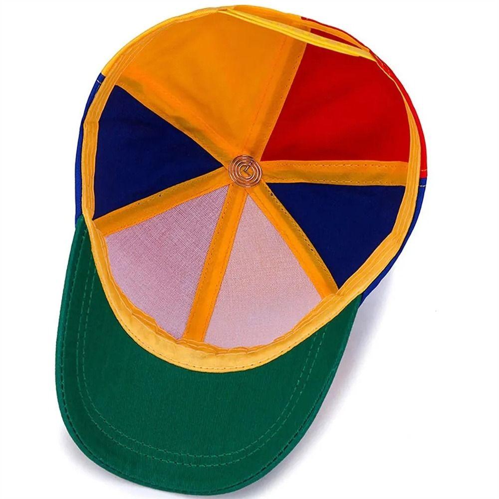 Rainbow Helicopter Propeller Hat Snapback Baseball Cap Funny Bamboo Dragonfly Cap Birthday Gift