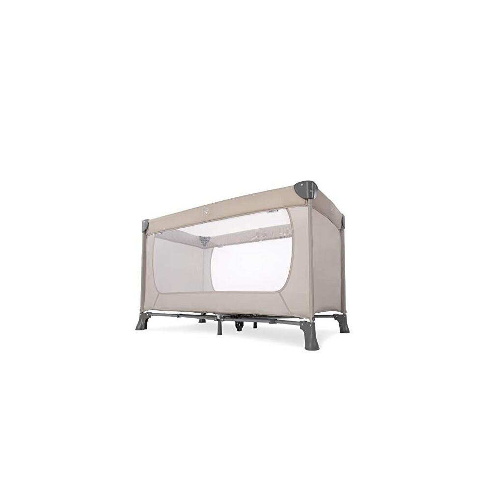 Hauck Travel Cot Dream N Play 120 x 60 cm, Portable Baby Bed from Birth up to 15 kg, Lighweight Travel Cot, Compact Folding, Inclusive Carry Bag and