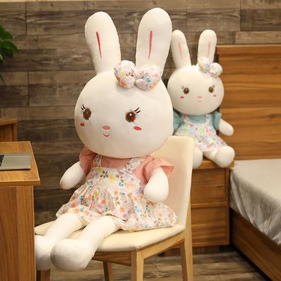 60 см Кавайные Плюшевые Игрушки Цветочный Кролик Игрушки на Пасху Куклы Мультяшный Заяц Набивные Куклы Куклы-Спутники для Сна