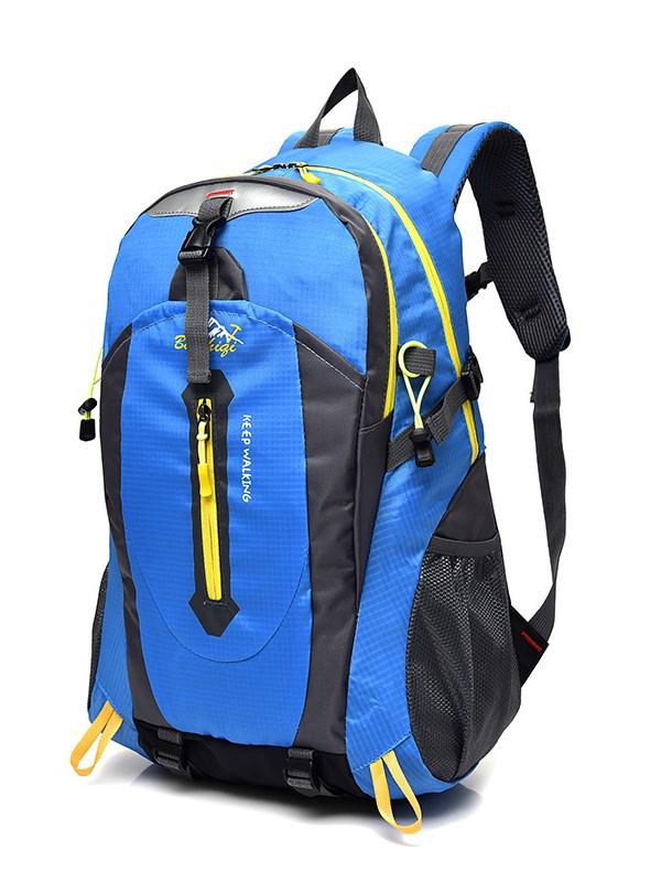 Men's Water-Resistant Lightweight Mountaineering Backpack - High Capacity, Durable, Dual-Shoulder Design for Outdoor and Casual Sports