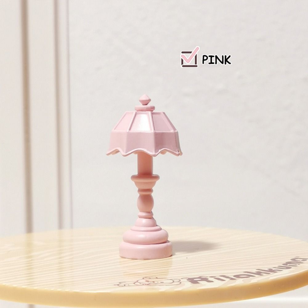 Colorful 1:12 Dollhouse Mini Desk Lamp Miniatures Dollhouse Accessories Trendy Table Lamp