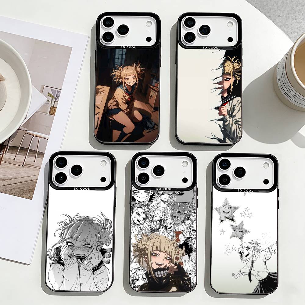 Чехол для телефона T-Toga himiko Для iPhone17,16,15,14,13,12,Pro Max Черный Цветной Чехол для телефона