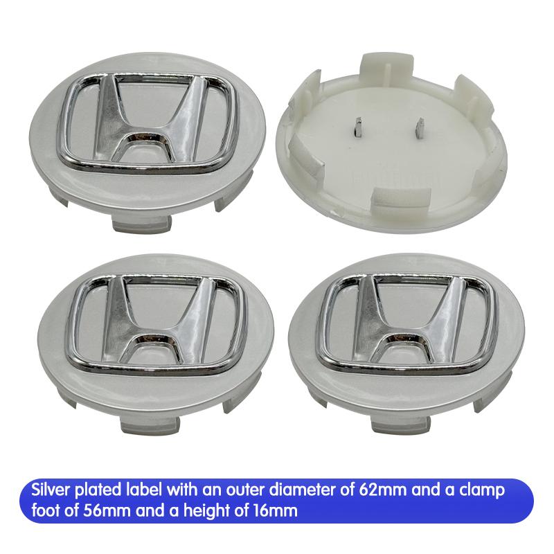 4pcs 69mm 62mm 58mm For Honda Car Wheel Center Cover Rim Hub Caps Accord Fit Jazz CRV CRZ City Alice Odyssey Badge logo Emblem