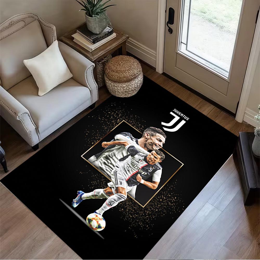 Soccer Player Celebration Area Rug Suitable for Bedrooms Playrooms Outdoor Hallway Anti-slip Rug Anime Office Decor Birthday/Christmas Gift