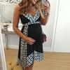 Women's Print Halter Maternity Dress