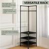 2/3 Tier Corner Coat Rack Bedroom Corner Clothes Rack Bedroom Clothes Stand Organizer Night Table Storage Shelf Clothing Racks