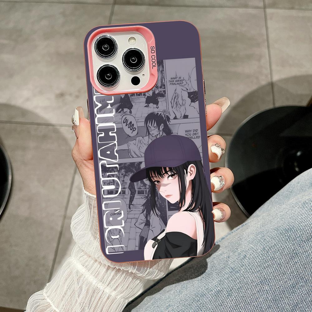 JJK Utahime Iori Pink Translucent Mobile Phone Case for iPhone 17 16 15 14 13 12 11 X XR XS Air Pro Max Plus Colorful Cover