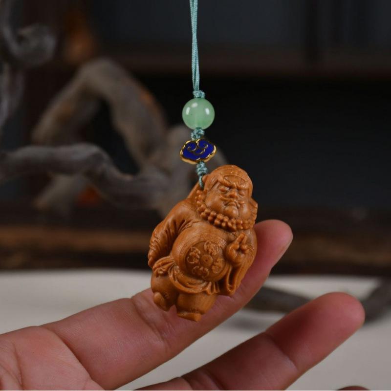 Twelve Zodiac Animal Charms Green Sandalwood Set: Rat, Ox, Tiger, Rabbit, Dragon, Snake, Horse, Sheep, Monkey, Rooster, Dog, Pig.