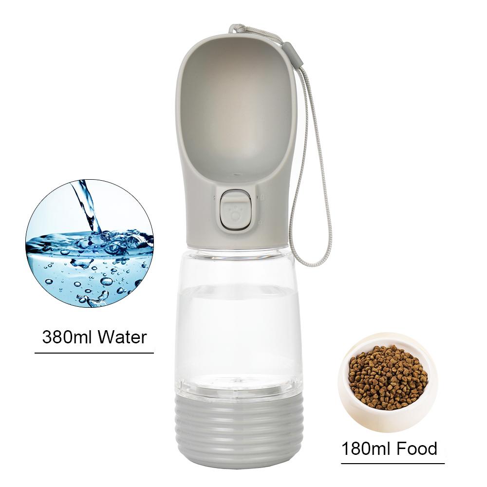2 в 1 портативная бутылка для воды и еды для собак маленьких и средних собак, кошек, для путешествий на открытом воздухе, герметичная чашка для питья, товары для чихуахуа