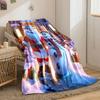 Santa and Snowman Holiday Cheer print blanket soft and cozy perfect for the living room bed sofa or a nap,gift